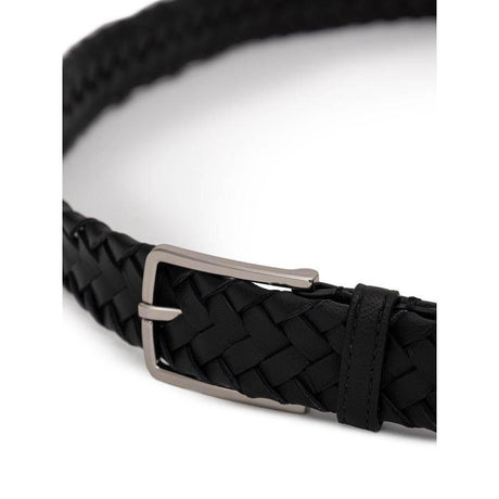 Bottega Veneta Black Leather Belt - Hilstor