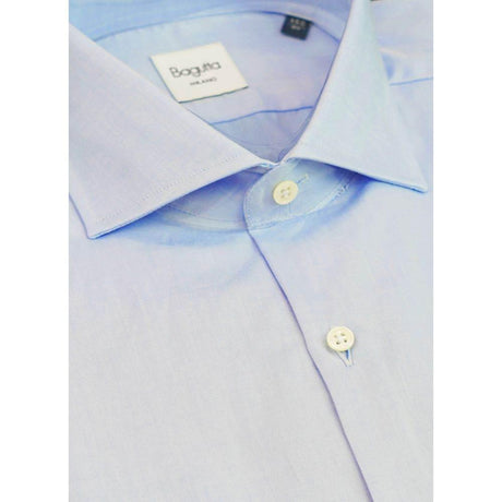 Bagutta Light Blue Cotton Men Shirt - Hilstor
