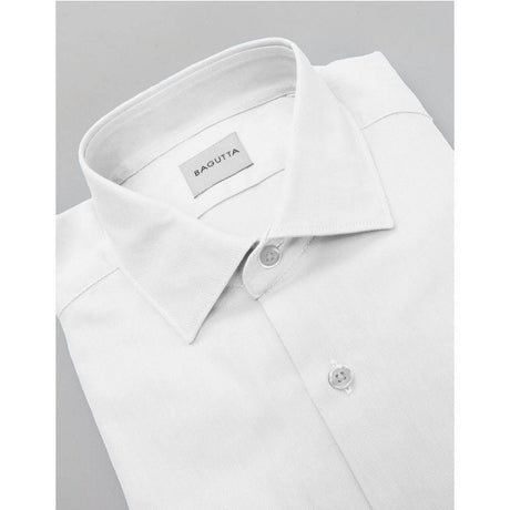 Bagutta White Cotton Men Shirt - Hilstor