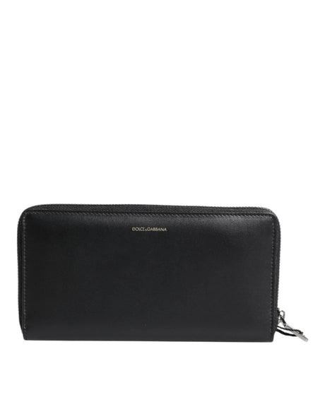 Dolce & Gabbana Black Blue Exotic Leather Embossed Continental Wallet - Hilstor
