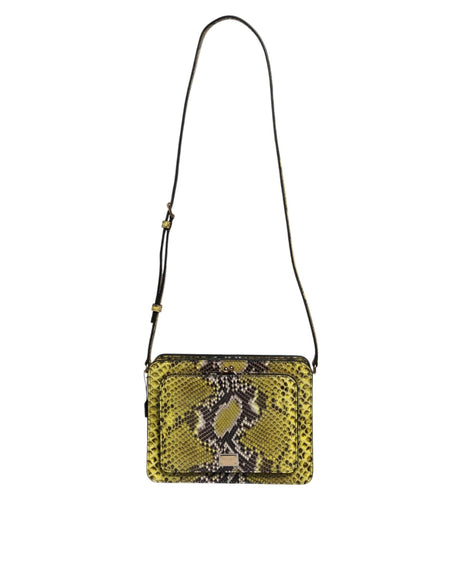 Dolce & Gabbana Green Exotic Leather DG Plaque Crossbody Clutch Bag - Hilstor