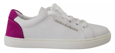 Dolce & Gabbana White Classic Sneakers Women Leather Shoes - Hilstor