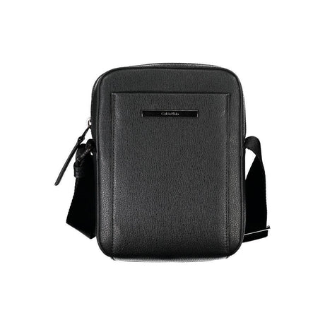 Calvin Klein Sleek Black Shoulder Bag with Logo Detail - Hilstor