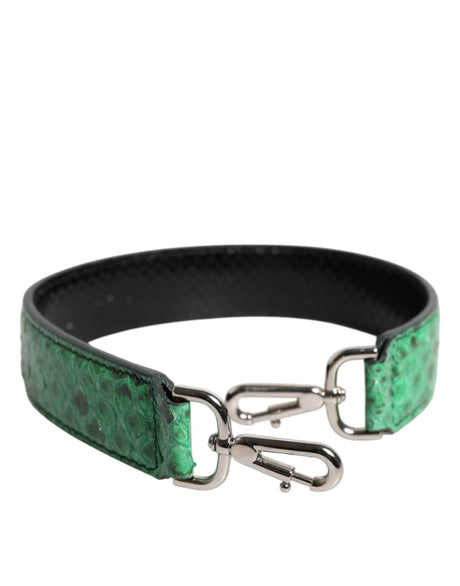 Dolce & Gabbana Black Green Exotic Leather Bag Shoulder Strap - Hilstor