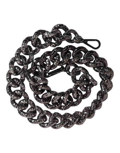 Dolce & Gabbana Black Chain Logo Engraved Bag Shoulder Strap - Hilstor