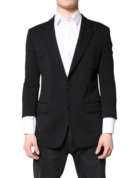 Dolce & Gabbana Black Single Breasted Men Coat Blazer Suit - Hilstor