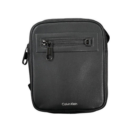 Calvin Klein Sleek Black Shoulder Bag with Contrasting Details - Hilstor
