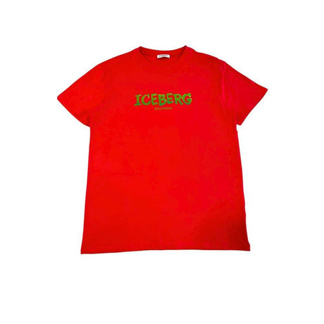 Iceberg Red Cotton Men T-Shirt - Hilstor