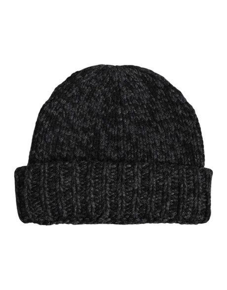 Dolce & Gabbana Gray Cashmere Knitted Winter Beanie Hat - Hilstor