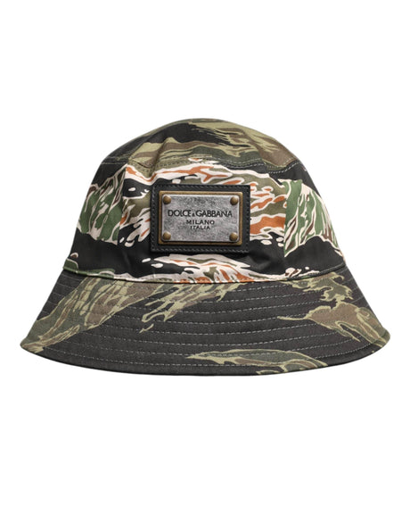 Dolce & Gabbana Multicolor DG Plaque Wide Brim Bucket Hat - Hilstor