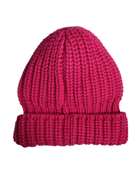 Dolce & Gabbana Pink Solid Wool Knitted Winter Beanie Hat - Hilstor