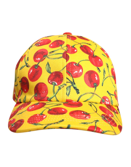 Dolce & Gabbana Yellow Cotton Printed 6 Panels Baseball Cap - Hilstor