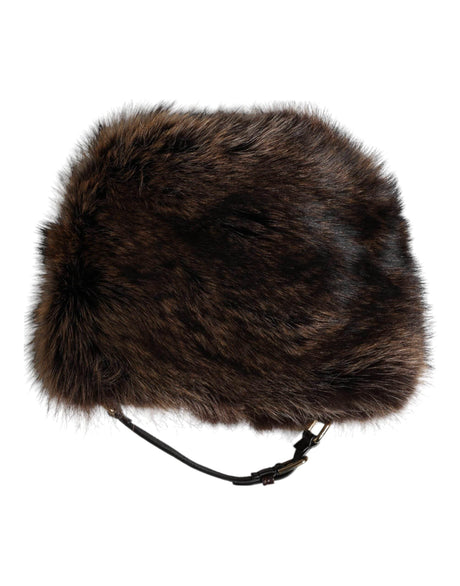 Dolce & Gabbana Brown Fur Women Bucket Hat - Hilstor