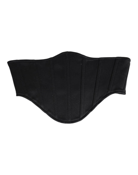 Dolce & Gabbana Black Cotton Waist Tuxedo Belt Cummerbund - Hilstor