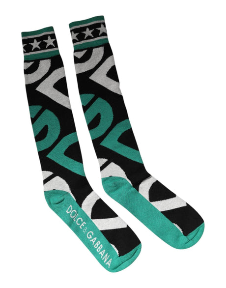 Dolce & Gabbana Multicolor Cotton Stretch Over Calf Socks - Hilstor