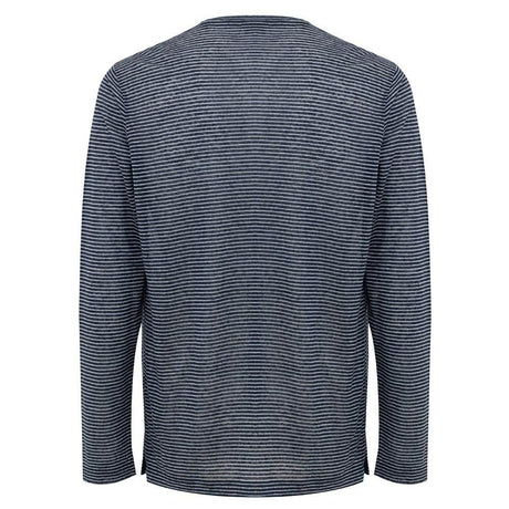 Corneliani Blue Linen Long Sleeve - Hilstor