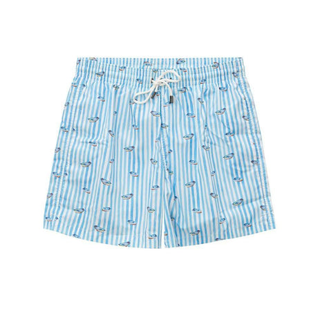 Canali Blue Polyester Swim Short - Hilstor