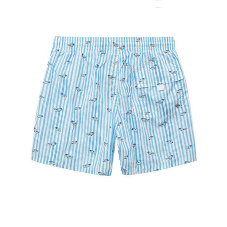 Canali Blue Polyester Swim Short - Hilstor