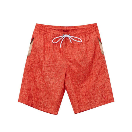 Isaia Red Polyester Swim Short - Hilstor