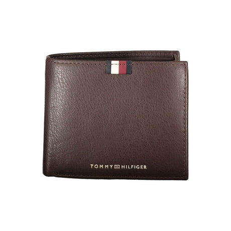 Tommy Hilfiger Brown Leather Men Wallet - Hilstor