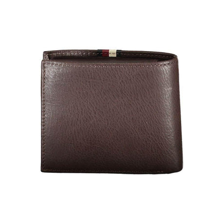 Tommy Hilfiger Brown Leather Men Wallet - Hilstor