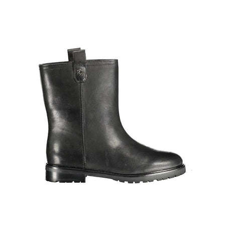 Ralph Lauren Black Leather Women Boot - Hilstor