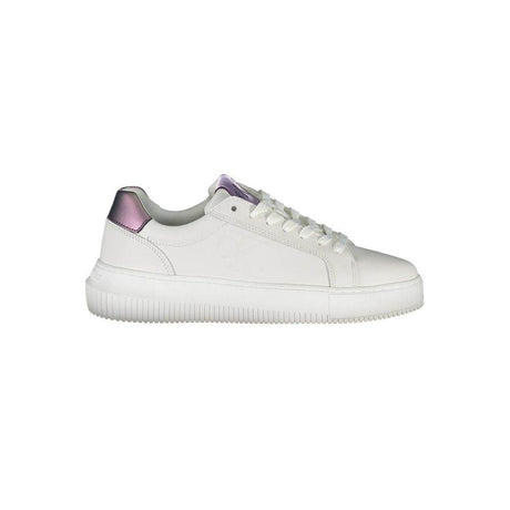 Calvin Klein White Leather Women Sneaker - Hilstor