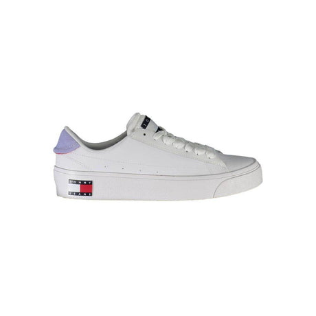 Tommy Hilfiger White Polyester Women Sneaker - Hilstor