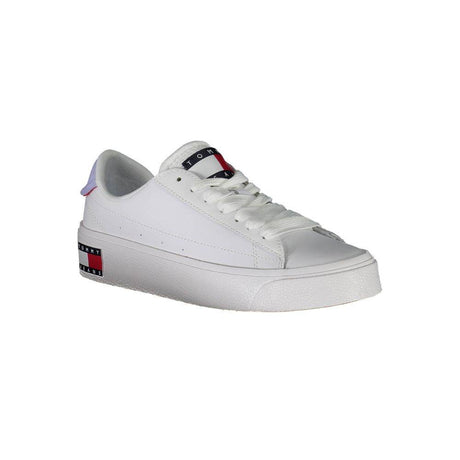 Tommy Hilfiger White Polyester Women Sneaker - Hilstor