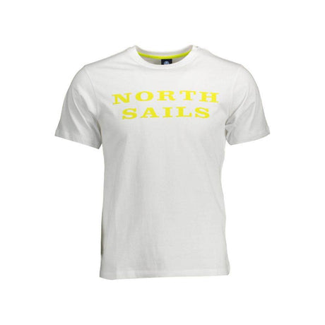 North Sails White Cotton Men T-Shirt - Hilstor