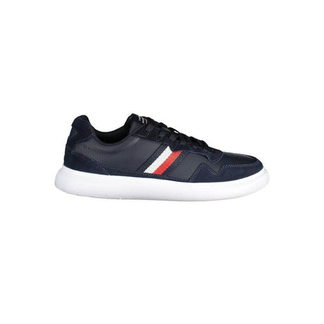 Tommy Hilfiger Blue Leather Men Sneaker - Hilstor