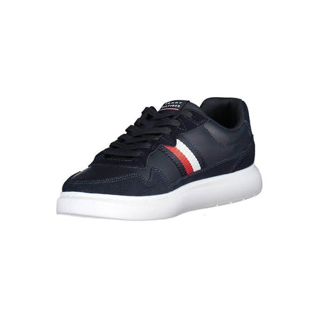 Tommy Hilfiger Blue Leather Men Sneaker - Hilstor