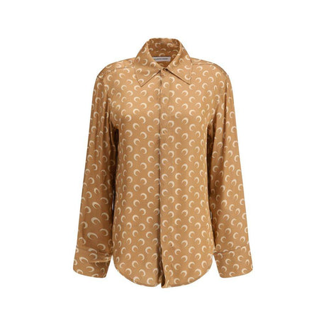 Marine Serre Satin Moon Shirt - Hilstor