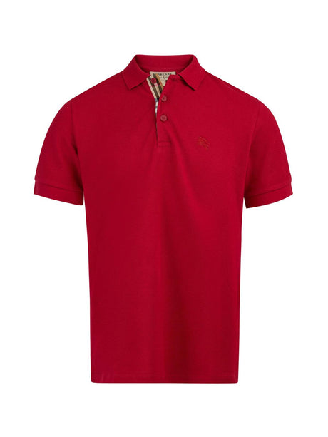 Burberry Red Cotton Collared Polo Shirt - Hilstor