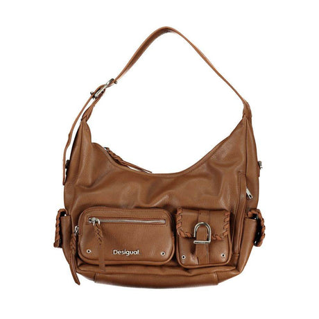 Desigual Brown Polyethylene Handbag - Hilstor