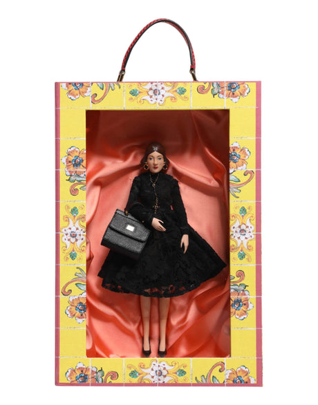 Dolce & Gabbana Black Dress Ceramic Porcelain Fashion Leather Sicily Dolls - Hilstor