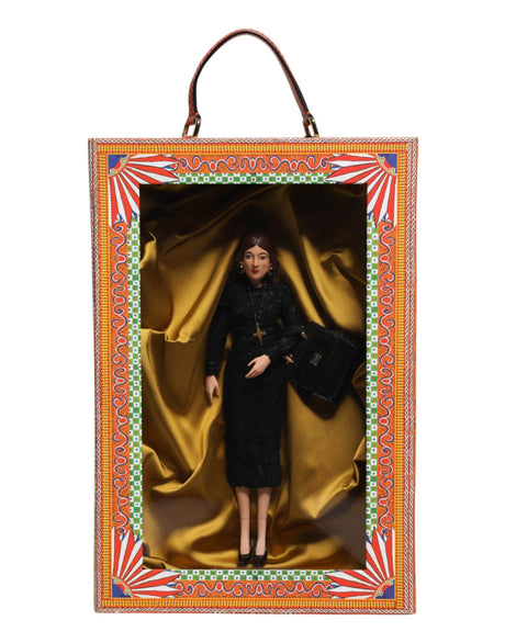 Dolce & Gabbana Black Dress Ceramic Porcelain Fashion Leather Sicily Dolls - Hilstor