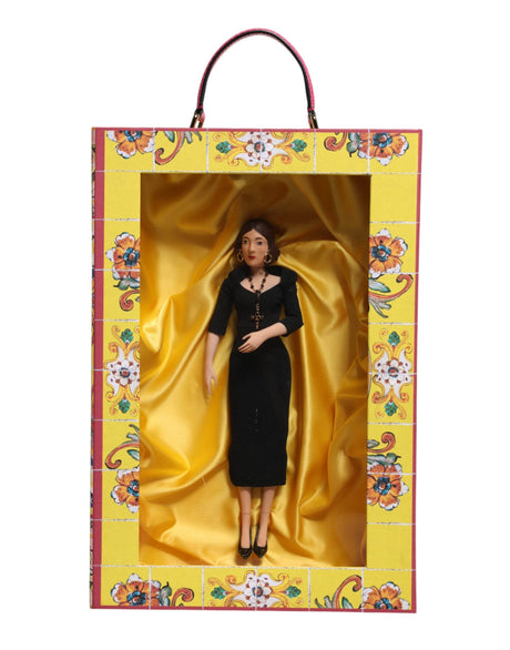 Dolce & Gabbana Black Dress Ceramic Porcelain Fashion Leather Sicily Dolls - Hilstor