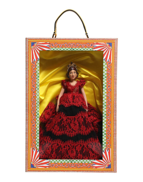 Dolce & Gabbana Red Dress Ceramic Porcelain Fashion Box Leather Sicily Dolls - Hilstor