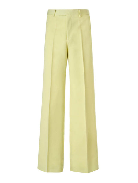 Gucci Lime Yellow Polyester Pants - Hilstor