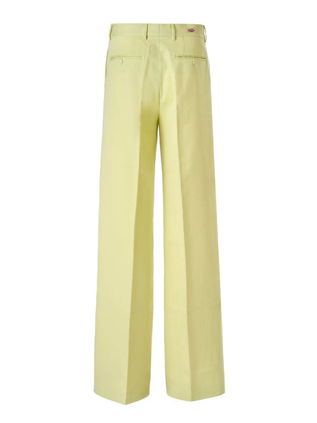 Gucci Lime Yellow Polyester Pants - Hilstor