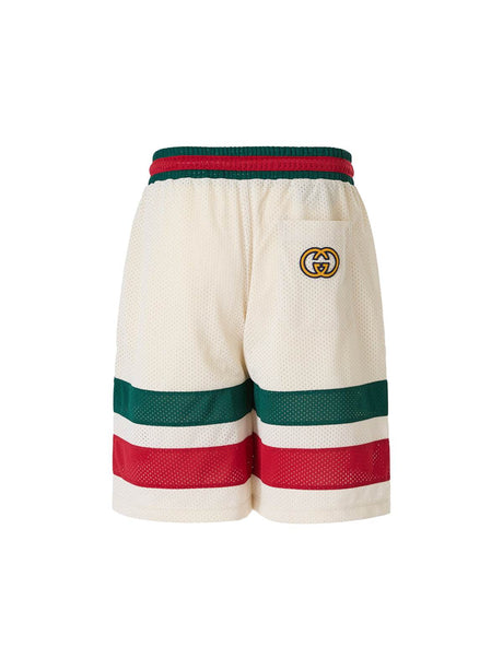 Gucci Cream polyester Logo Shorts - Hilstor