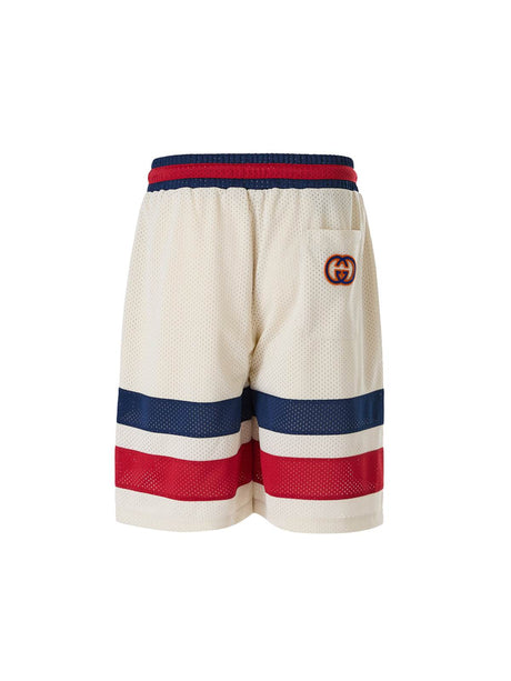 Gucci Cream polyester Logo Shorts - Hilstor