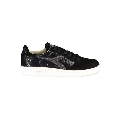 Diadora Black Leather Women Sneaker - Hilstor