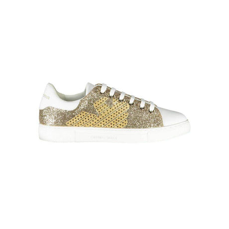 Emporio Armani Gold Polyester Women Sneaker - Hilstor