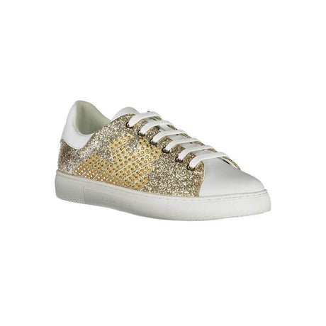 Emporio Armani Gold Polyester Women Sneaker - Hilstor