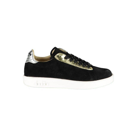 Diadora Black Leather Women Sneaker - Hilstor