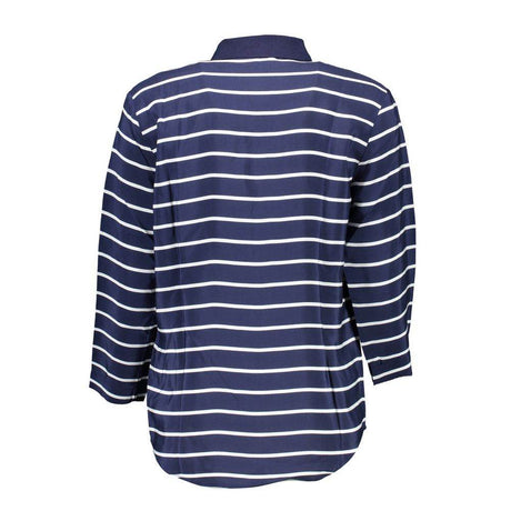 Gant Blue Viscose Women Polo Shirt - Hilstor