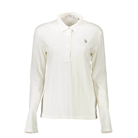 U.S. POLO ASSN. White Cotton Women Polo Shirt - Hilstor