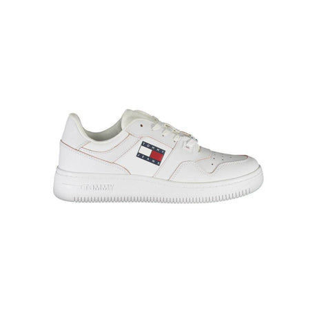 Tommy Hilfiger White Leather Women Sneaker - Hilstor